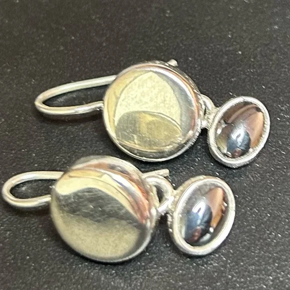 Sterling Silver & Hematite Earrings - Picture 6 of 6